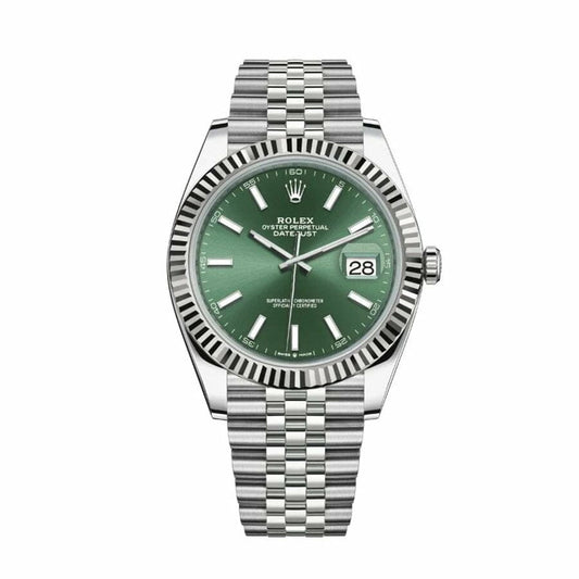 Rolex Date Just 41 Mint Green